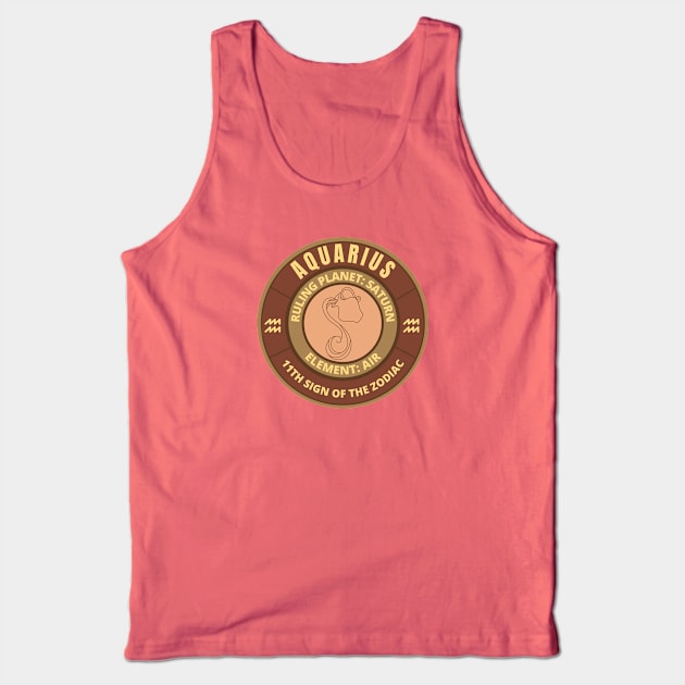 Zodiac signs Aquarius Tank Top by InspiredCreative